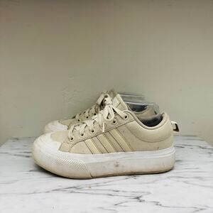 Adidas Bravada 2.0 Beige Platform Sneakers Women’s Size 6.5